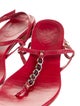 Gucci Sylvie Web Accent Leather T-Strap Sandals