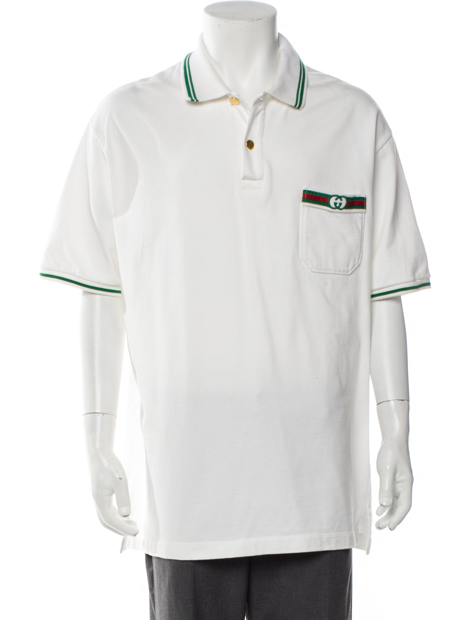 Gucci Web Accent Collar Polo Shirt
