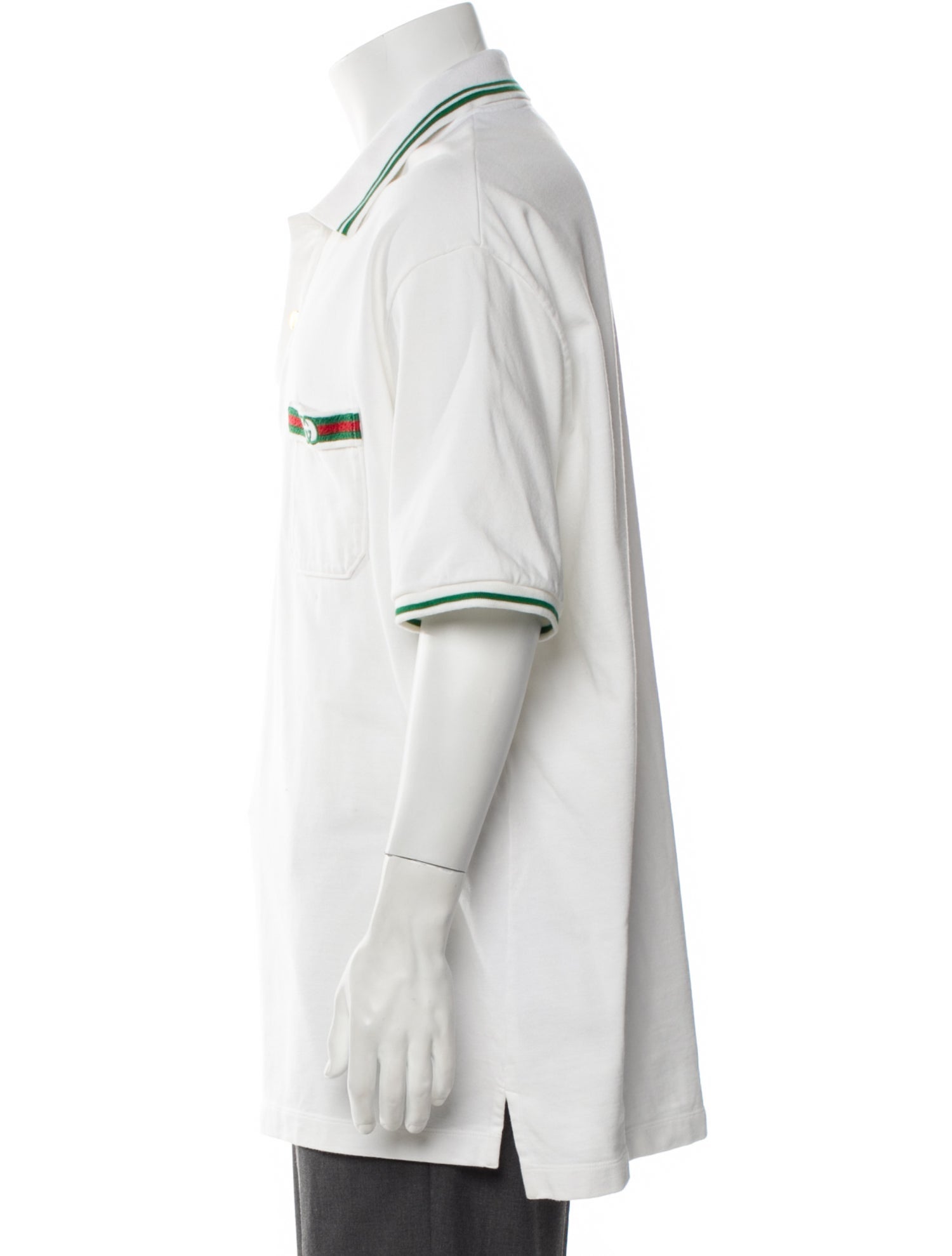 Gucci Web Accent Collar Polo Shirt