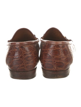 Gucci Horsebit Accent Alligator Loafers