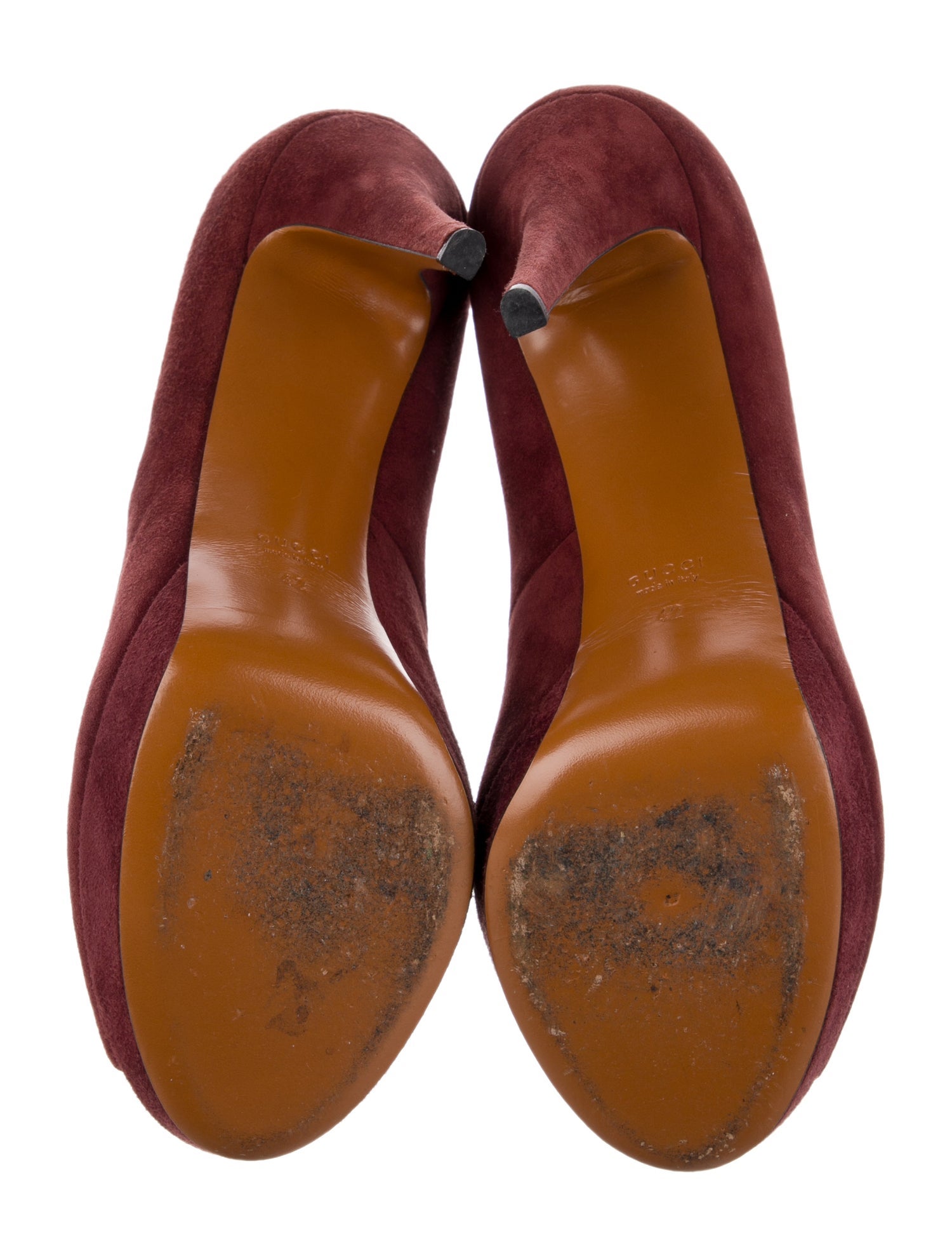 Gucci Suede T-Strap Pumps