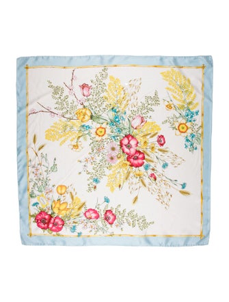 Gucci Silk Floral Print Scarf