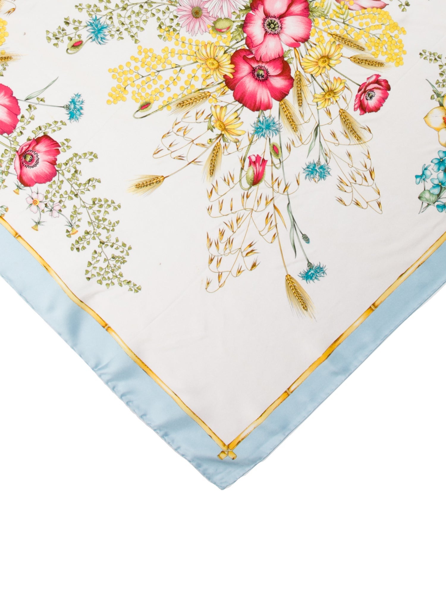Gucci Silk Floral Print Scarf