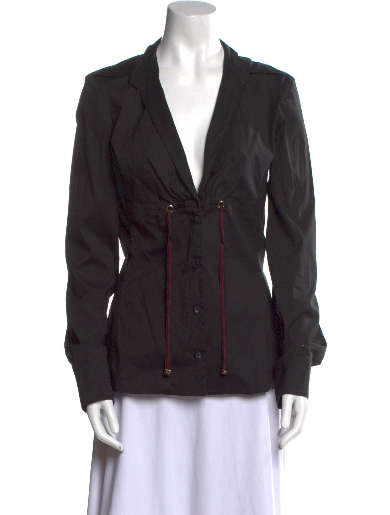 Gucci V-Neck Long Sleeve Blouse