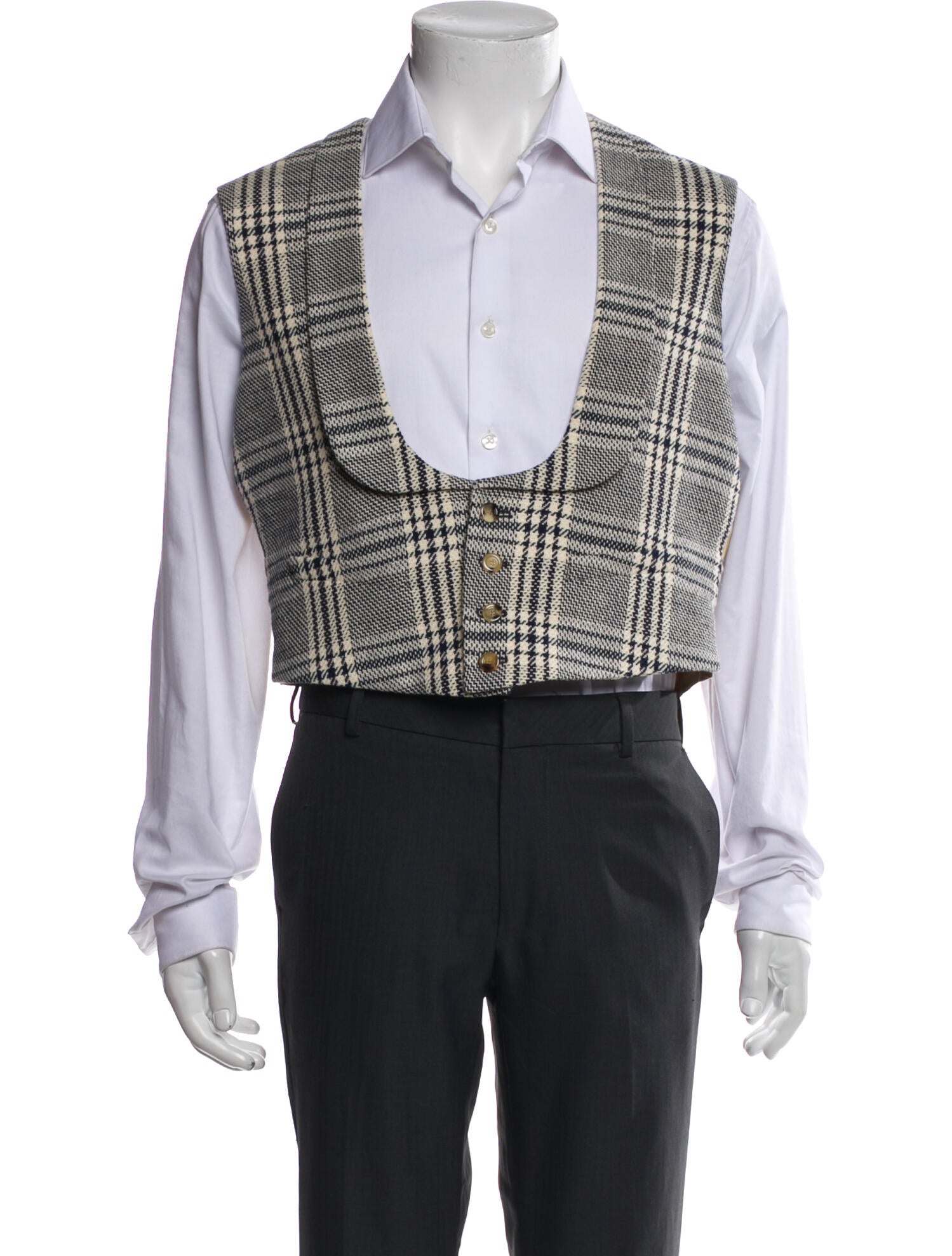Gucci 2023 Tweed Pattern Suit Vest