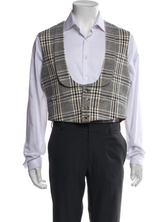 Gucci 2023 Tweed Pattern Suit Vest