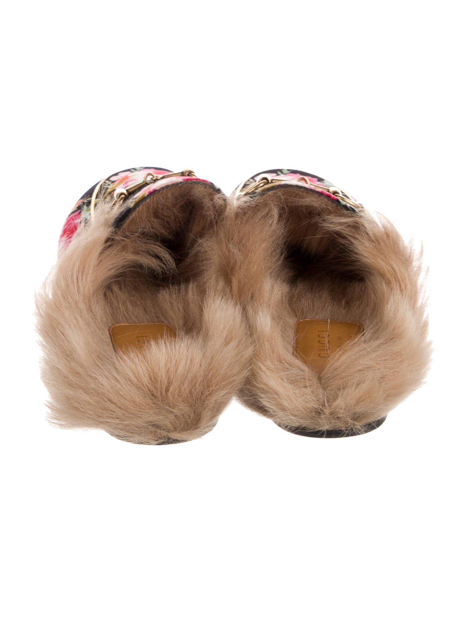 Gucci Flora Print Velvet Mules