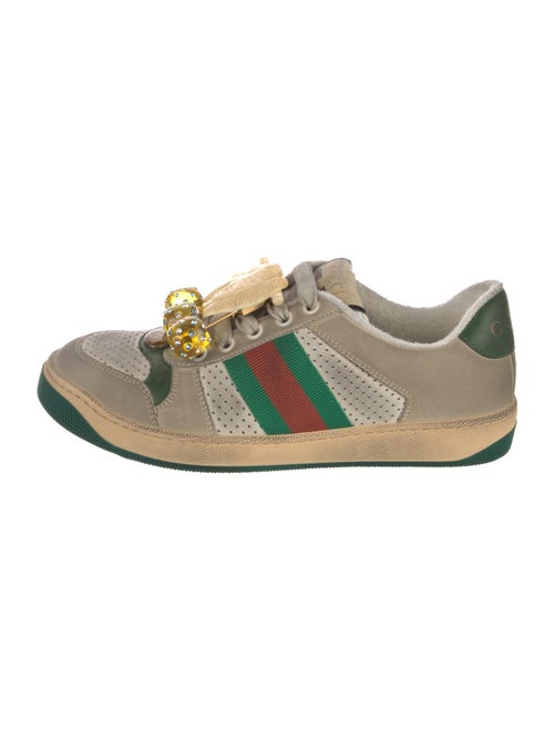 Gucci Web Accent Suede Sneakers