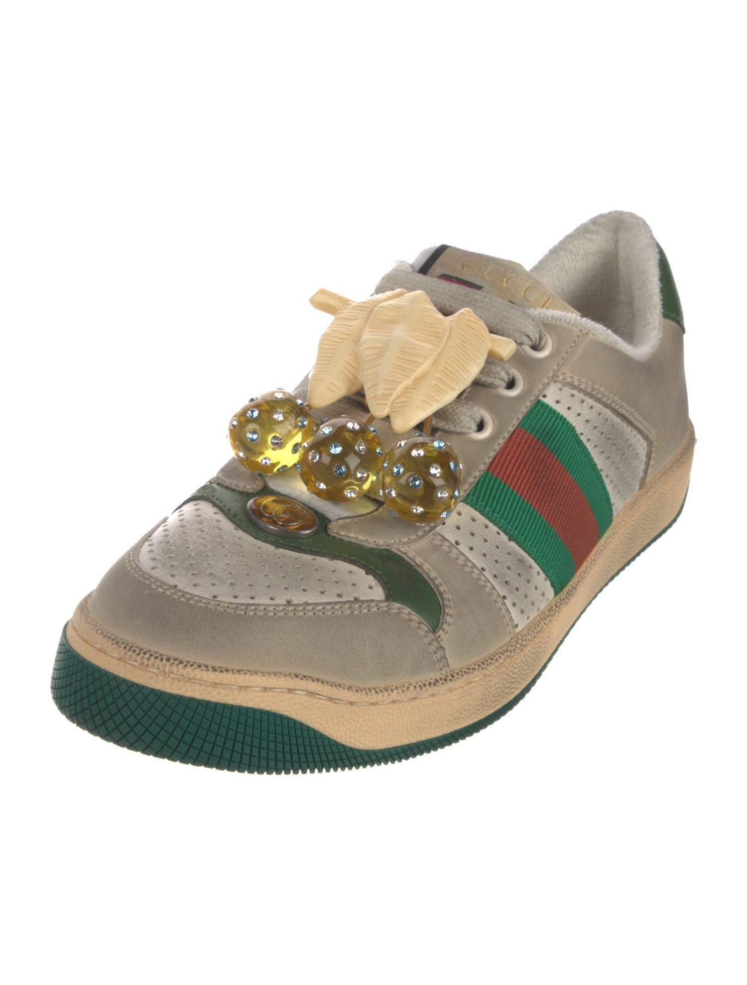 Gucci Web Accent Suede Sneakers