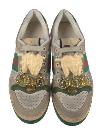 Gucci Web Accent Suede Sneakers