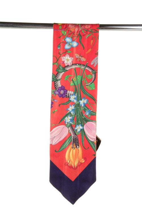 Gucci Silk Flora Print Scarf
