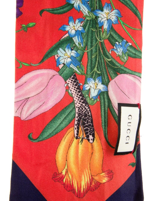 Gucci Silk Flora Print Scarf
