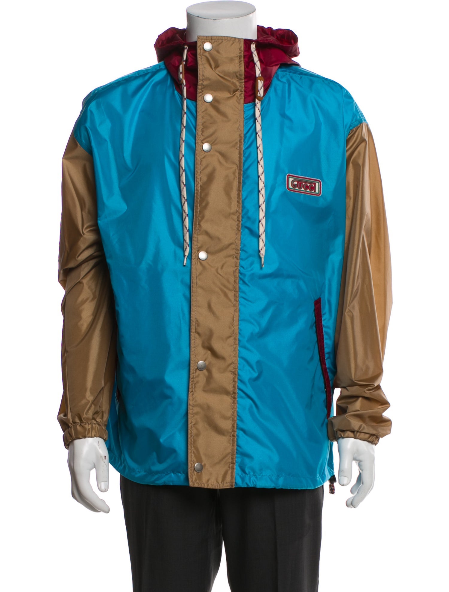 Gucci 2023 Colorblock Pattern Windbreaker Windbreaker