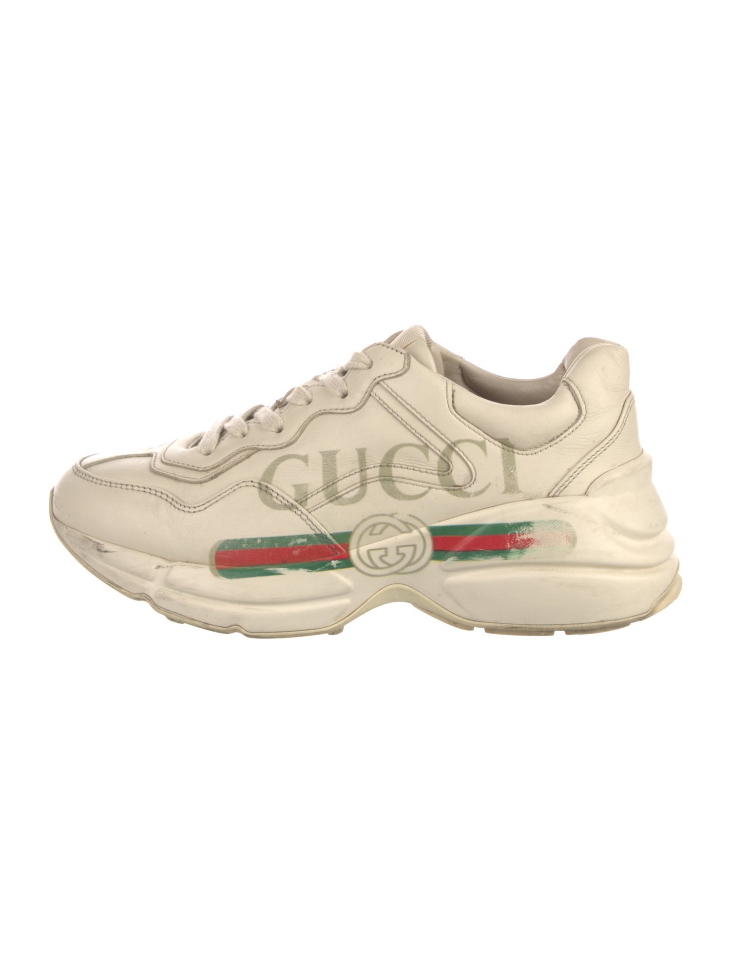 Gucci Web Accent Leather Chunky Sneakers
