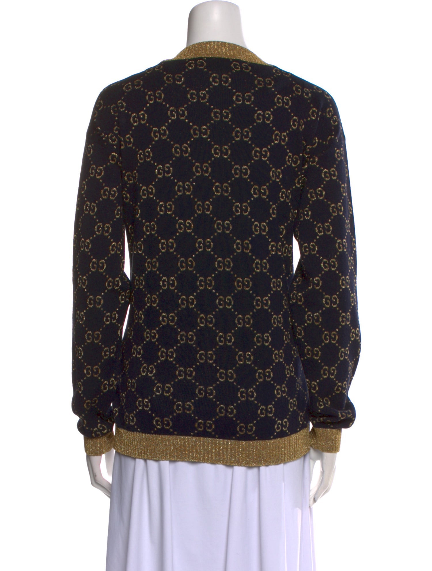 Gucci Printed V-Neck Sweater