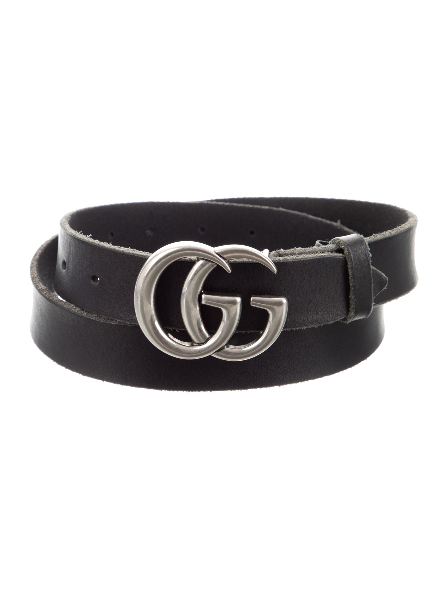 Gucci Double G Logo Skinny Belt