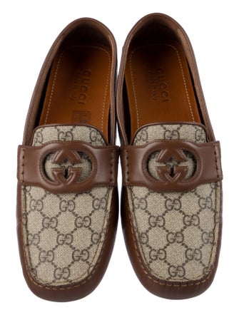 Gucci GG Supreme Leather Drivers