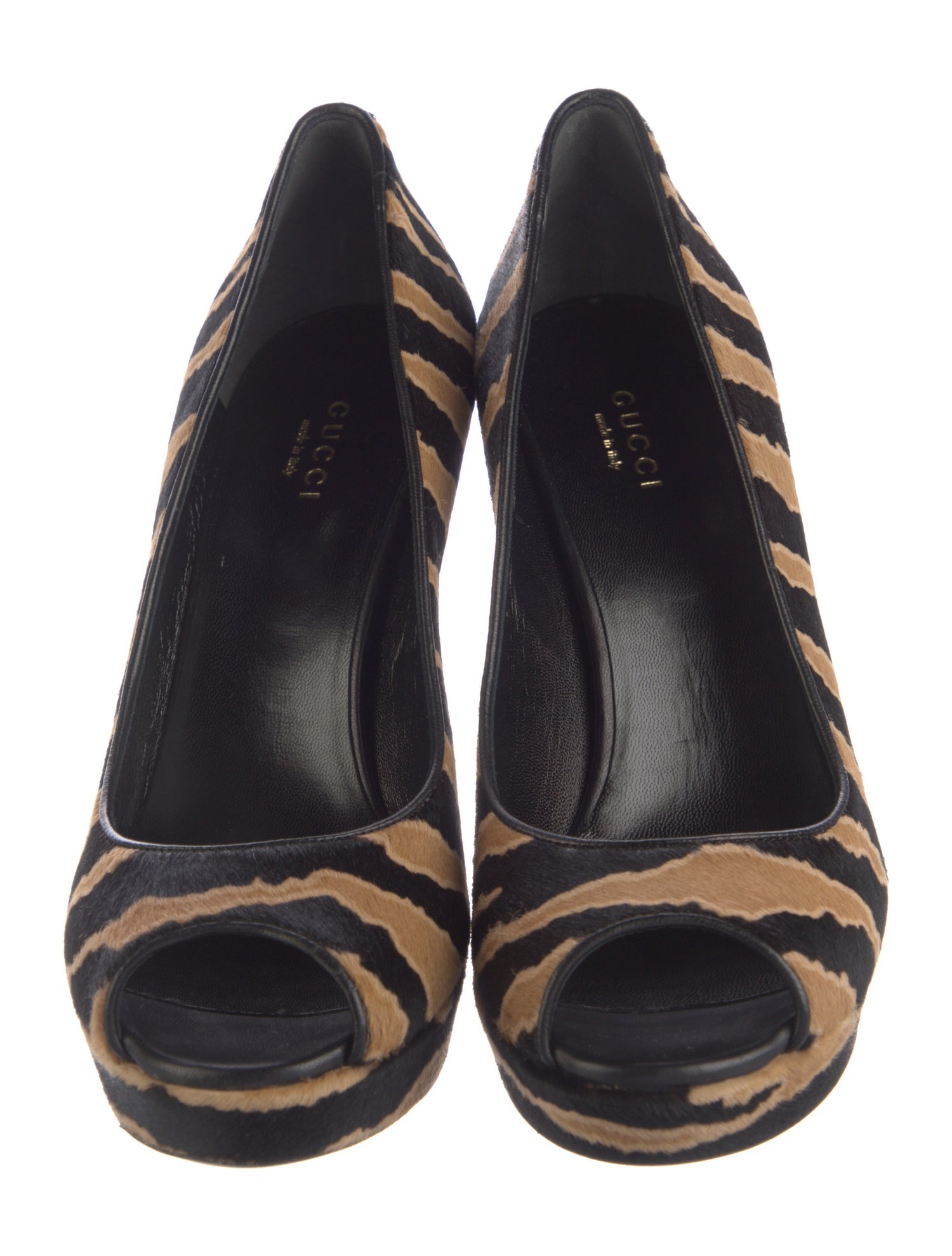 Gucci Ponyhair Animal Print Pumps