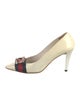 Gucci Sylvie Web Accent Patent Leather Pumps