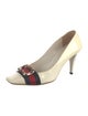 Gucci Sylvie Web Accent Patent Leather Pumps