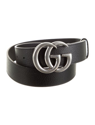 Gucci Double G Logo Calf Leather Belt