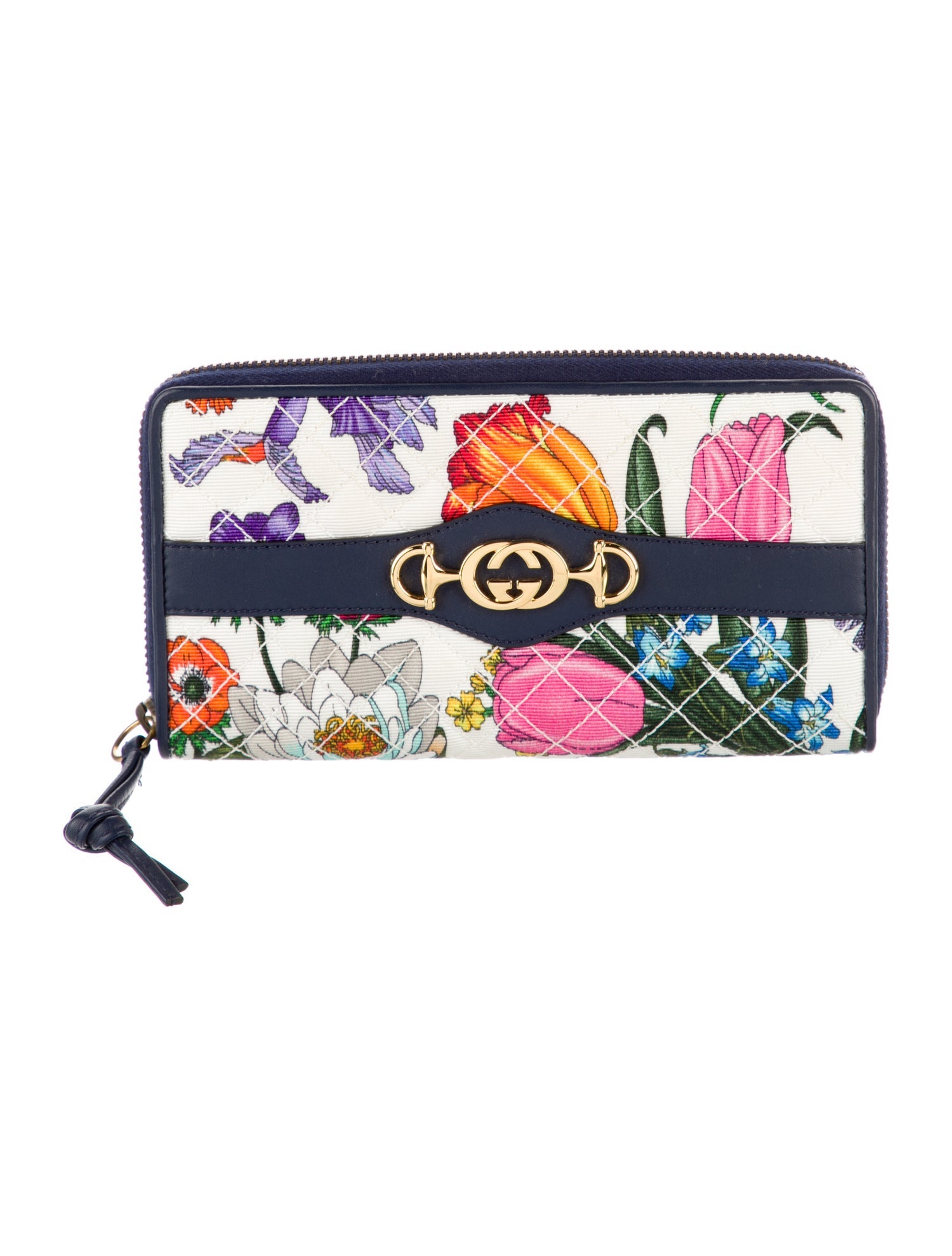 Gucci Flora Print Canvas Continental Wallet