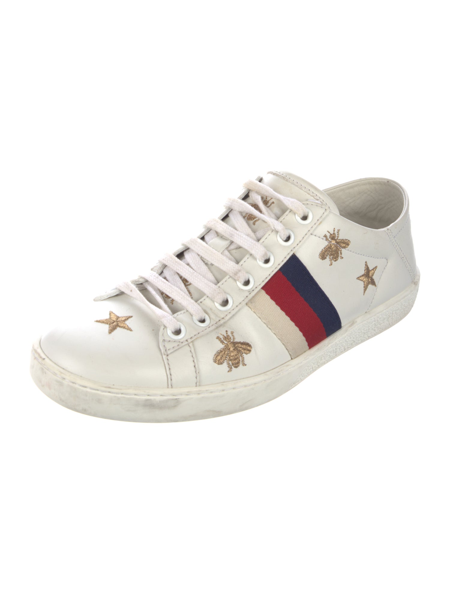 Gucci Sylvie Web Accent Leather Sneakers