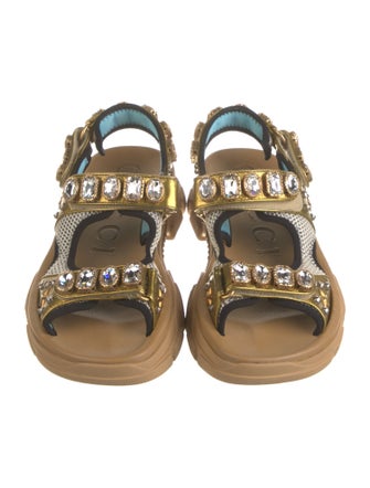 Gucci Leather Printed Sandals