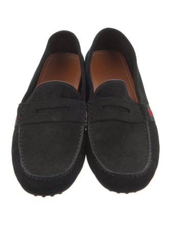 Gucci Web Accent Suede Drivers