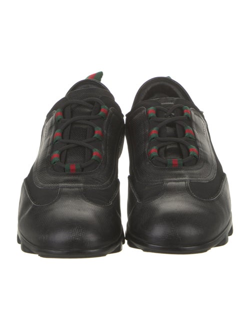 Gucci Web Accent Leather Sneakers