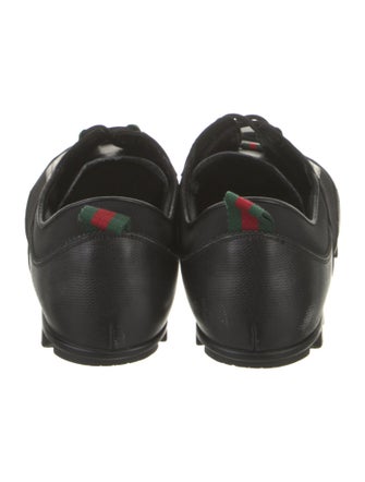 Gucci Web Accent Leather Sneakers