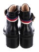 Gucci Sylvie Web Accent Leather Combat Boots