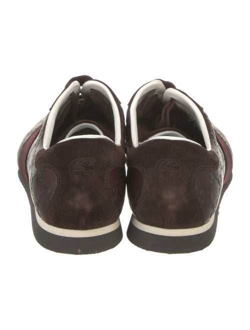 Gucci Web Accent Leather Sneakers