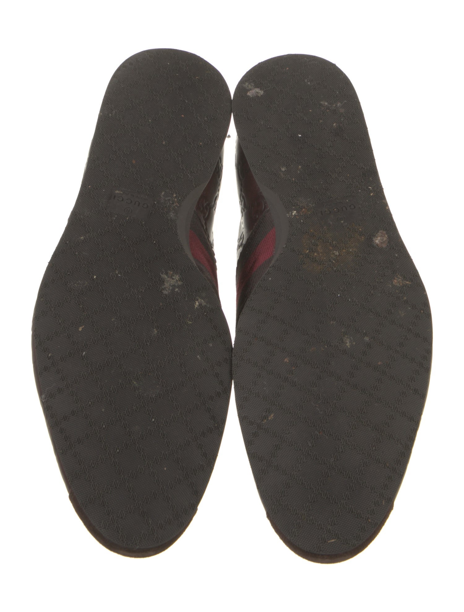 Gucci Web Accent Leather Sneakers