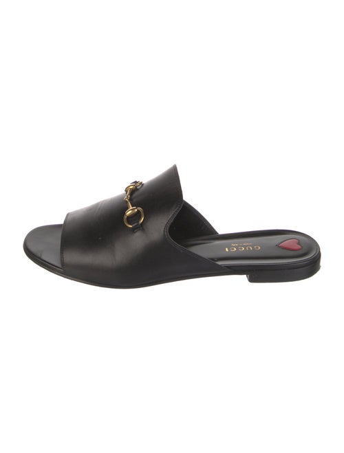 Gucci 1955 Horsebit Accent Leather Slides