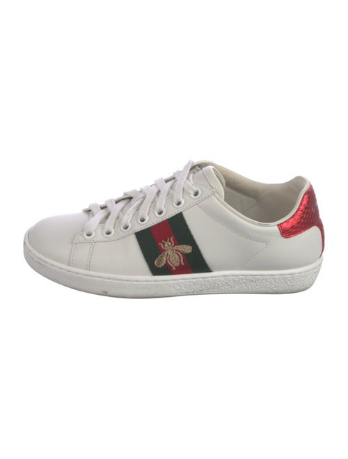 Gucci Web Accent Leather Sneakers