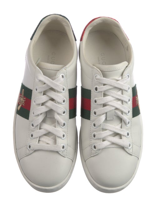 Gucci Web Accent Leather Sneakers