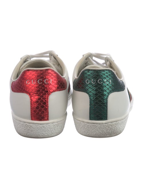 Gucci Web Accent Leather Sneakers