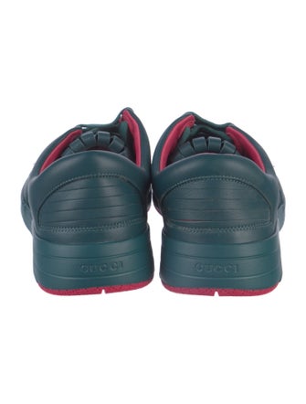 Gucci Leather Fringe Trim Accent Sneakers