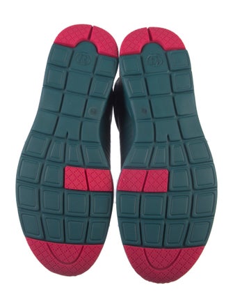 Gucci Leather Fringe Trim Accent Sneakers