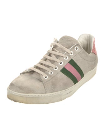 Gucci Web Accent Suede Sneakers