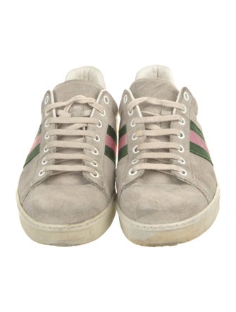 Gucci Web Accent Suede Sneakers