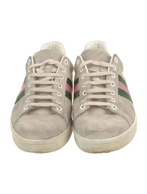 Gucci Web Accent Suede Sneakers