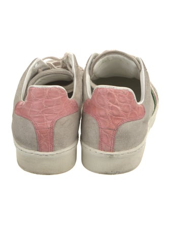 Gucci Web Accent Suede Sneakers