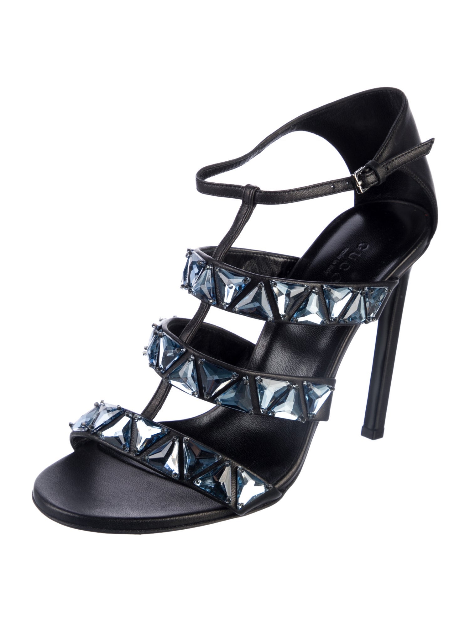 Gucci Leather Crystal Embellishments