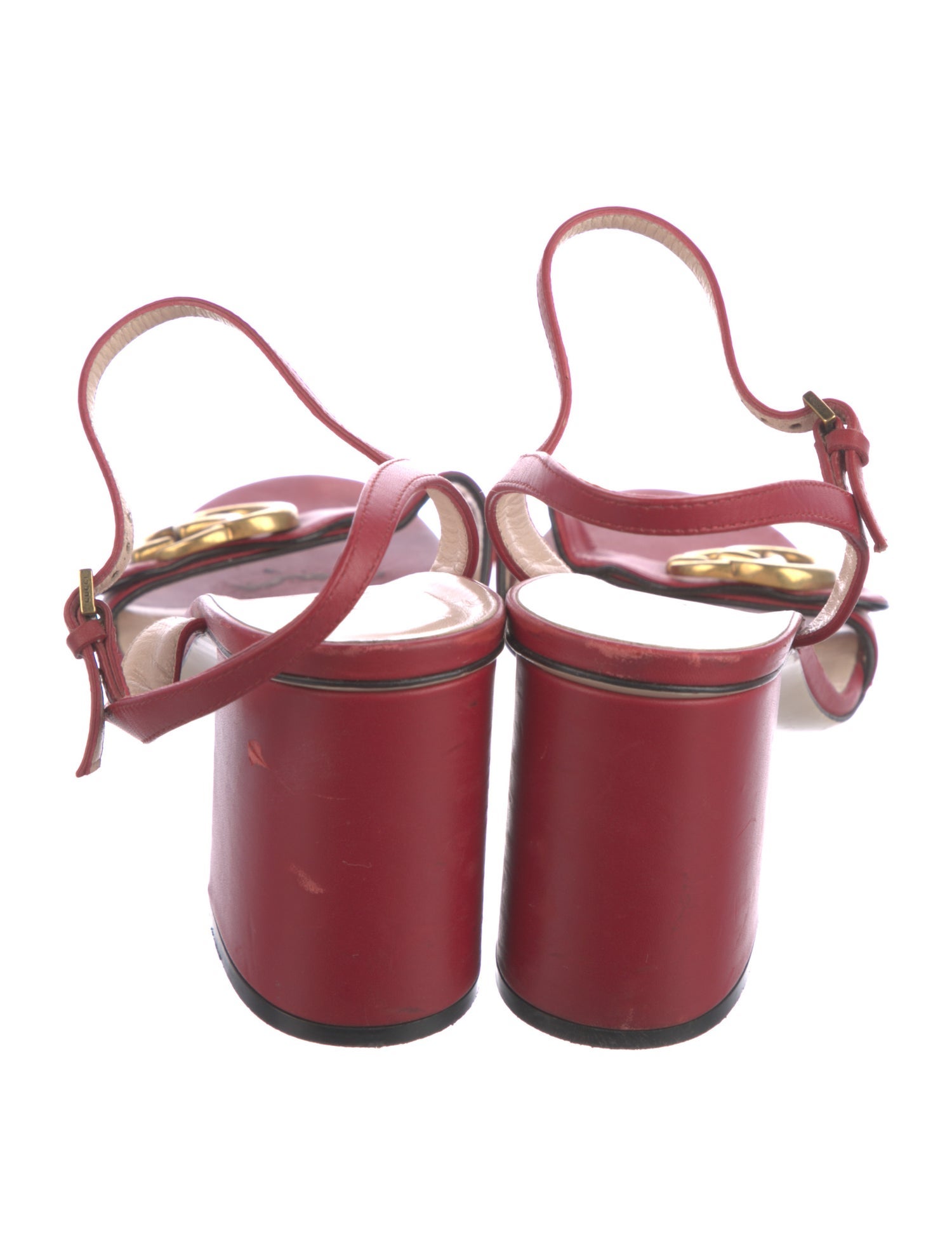 Gucci Running GG Logo Leather Sandals