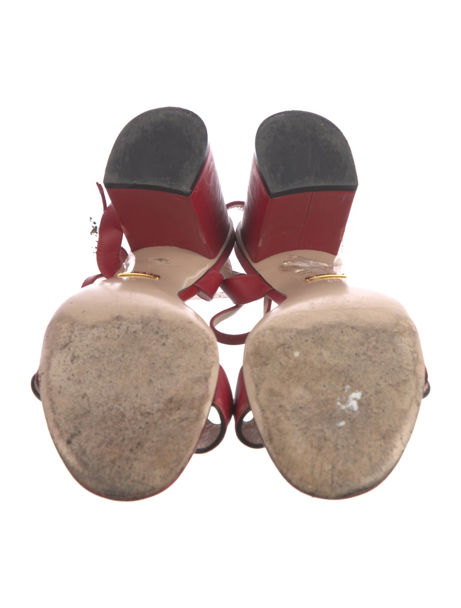 Gucci Running GG Logo Leather Sandals