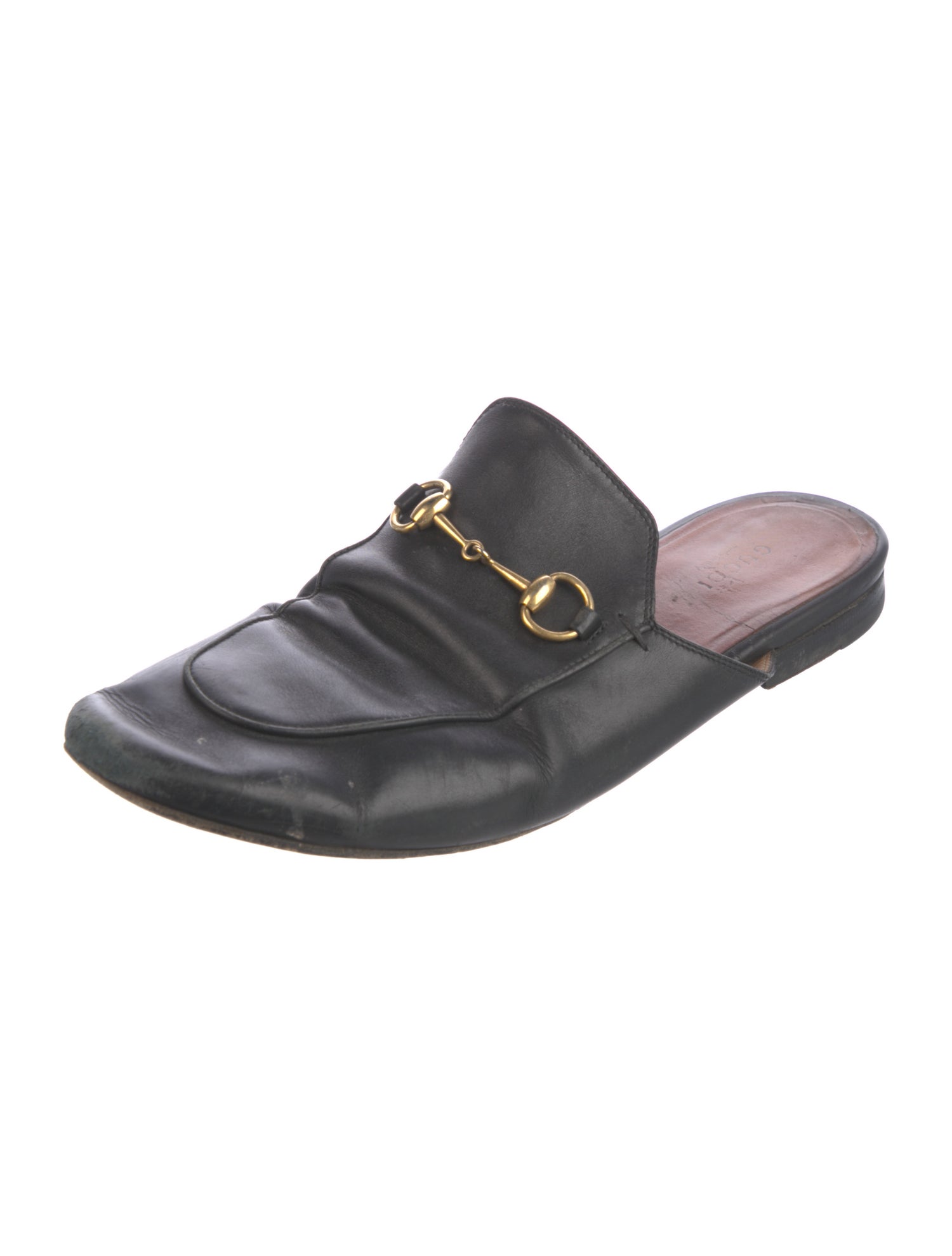 Gucci Horsebit Accent Leather Mules