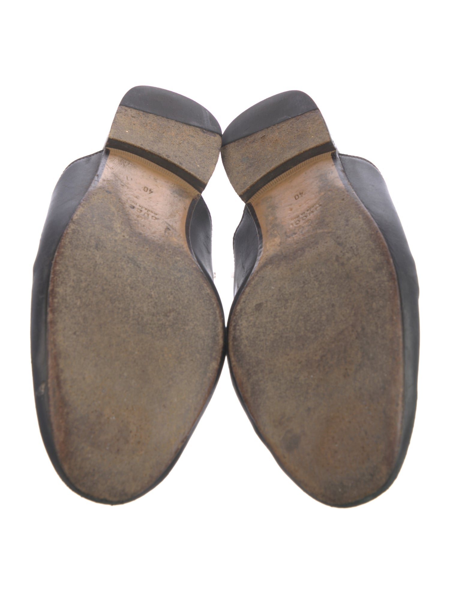 Gucci Horsebit Accent Leather Mules