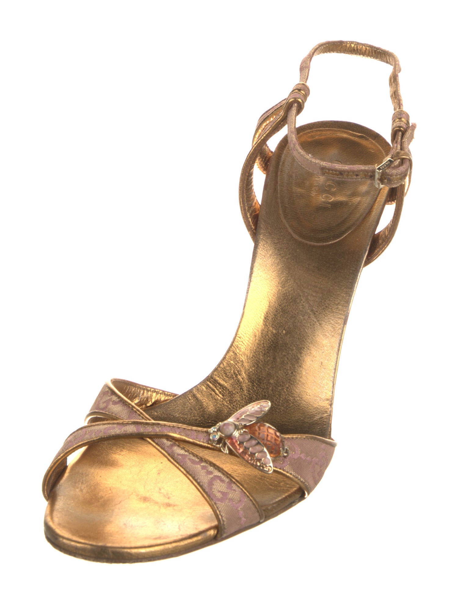 Gucci Vintage Satin Gladiator Sandals